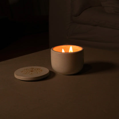 Concrete Jar Patchouli Beeswax Candle