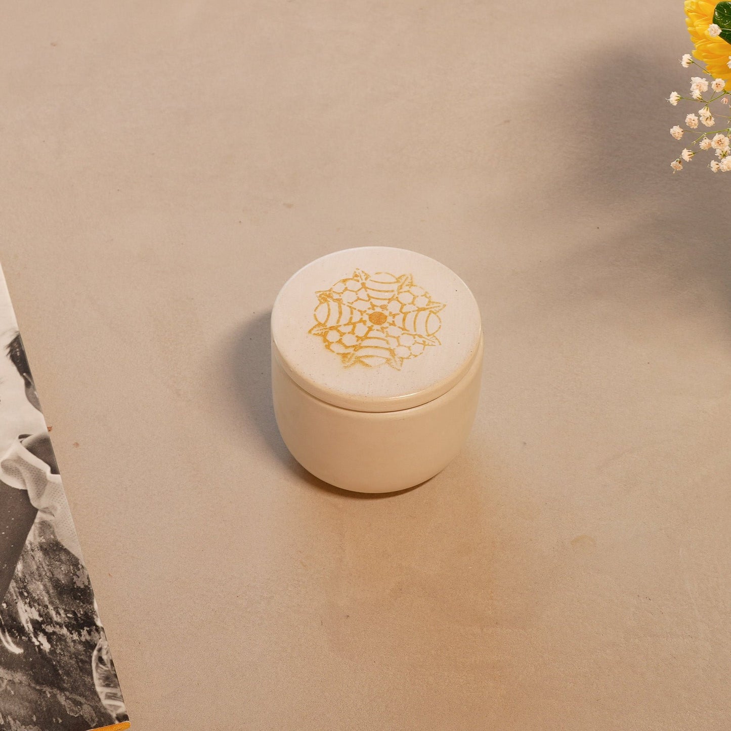 Concrete Jar Patchouli Beeswax Candle