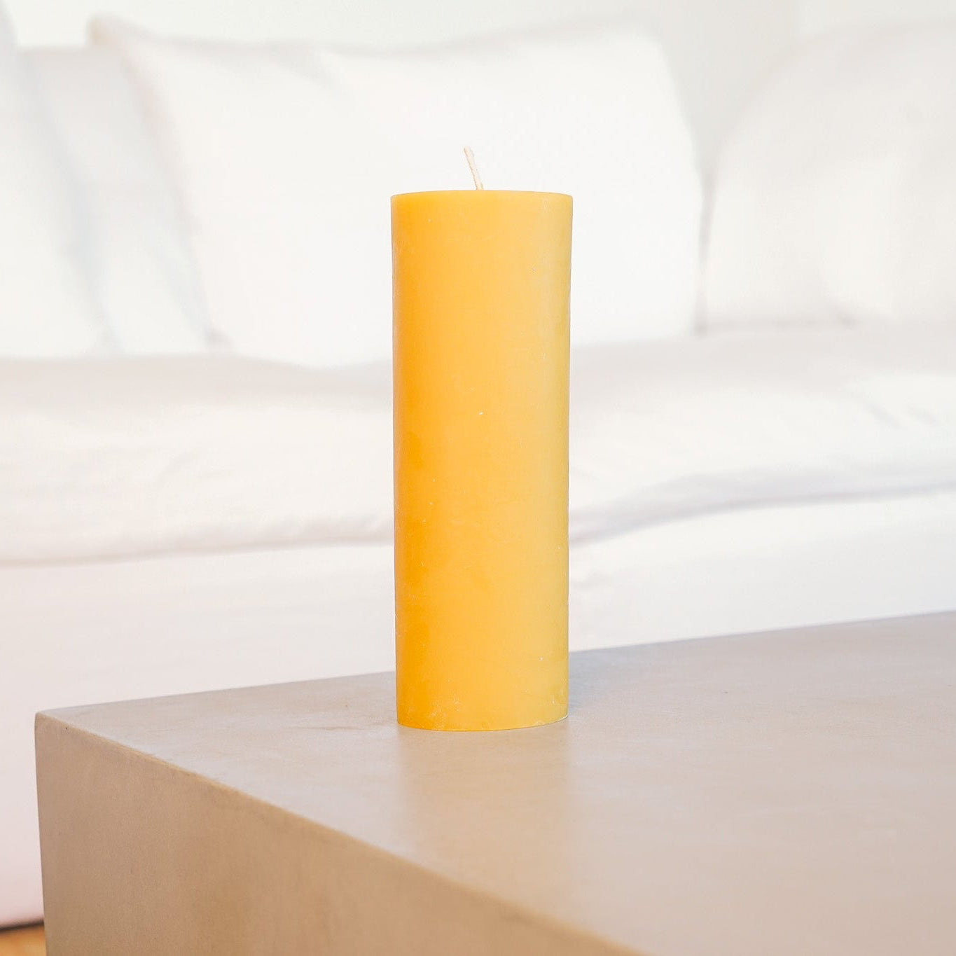 Smooth Beeswax Pillar Candle